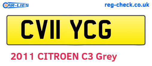 CV11YCG are the vehicle registration plates.