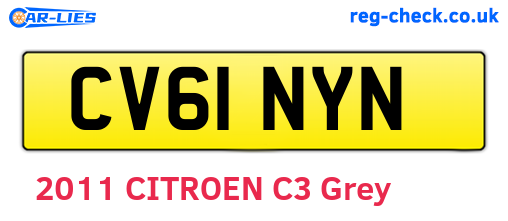 CV61NYN are the vehicle registration plates.