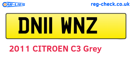 DN11WNZ are the vehicle registration plates.