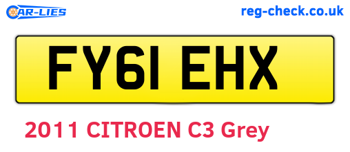 FY61EHX are the vehicle registration plates.