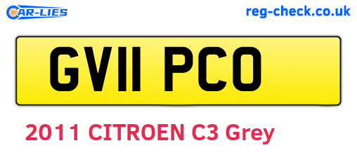 GV11PCO are the vehicle registration plates.