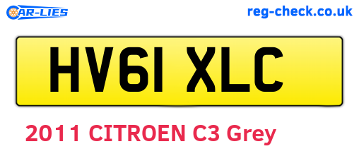 HV61XLC are the vehicle registration plates.