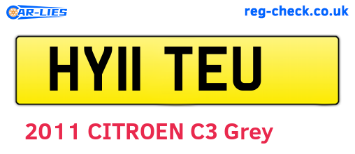HY11TEU are the vehicle registration plates.