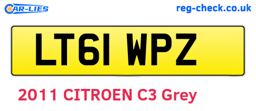 LT61WPZ are the vehicle registration plates.