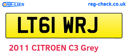 LT61WRJ are the vehicle registration plates.