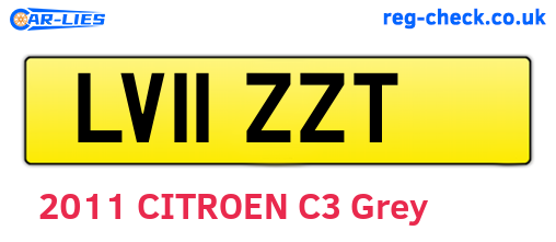 LV11ZZT are the vehicle registration plates.