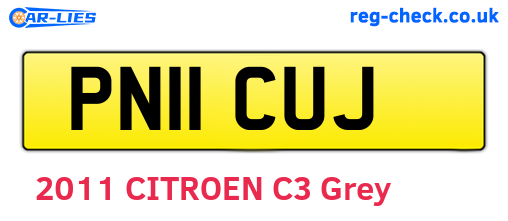 PN11CUJ are the vehicle registration plates.