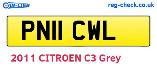 PN11CWL are the vehicle registration plates.