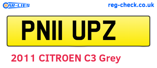 PN11UPZ are the vehicle registration plates.