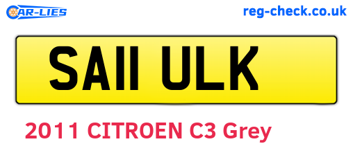 SA11ULK are the vehicle registration plates.