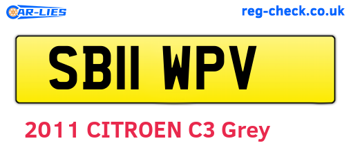 SB11WPV are the vehicle registration plates.