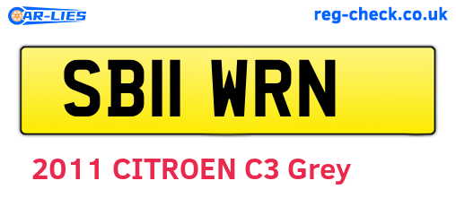 SB11WRN are the vehicle registration plates.