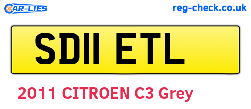 SD11ETL are the vehicle registration plates.