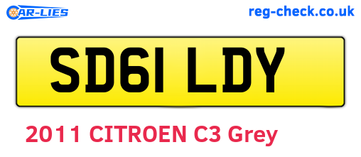 SD61LDY are the vehicle registration plates.