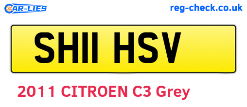 SH11HSV are the vehicle registration plates.