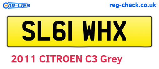 SL61WHX are the vehicle registration plates.
