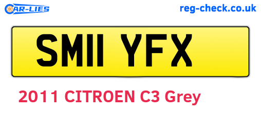 SM11YFX are the vehicle registration plates.