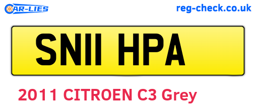 SN11HPA are the vehicle registration plates.
