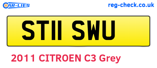 ST11SWU are the vehicle registration plates.