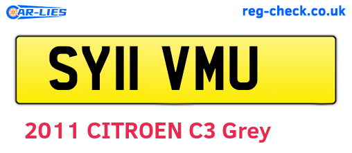 SY11VMU are the vehicle registration plates.