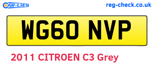 WG60NVP are the vehicle registration plates.