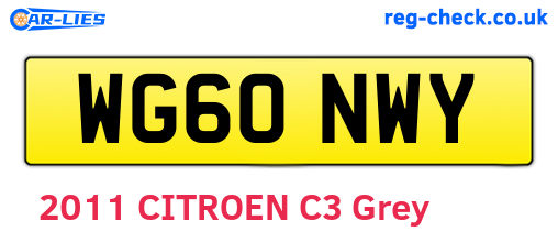 WG60NWY are the vehicle registration plates.