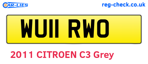 WU11RWO are the vehicle registration plates.