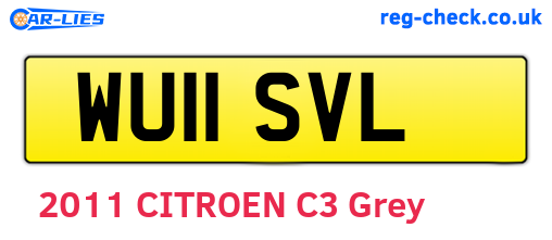 WU11SVL are the vehicle registration plates.