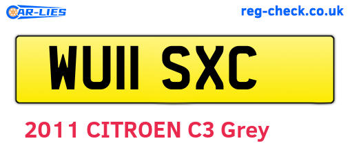 WU11SXC are the vehicle registration plates.