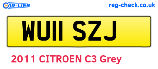 WU11SZJ are the vehicle registration plates.