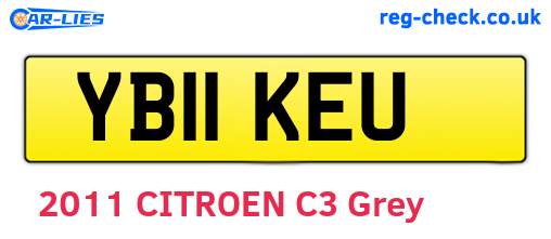 YB11KEU are the vehicle registration plates.