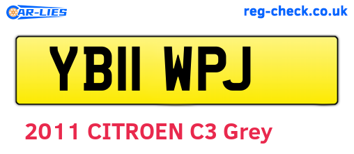 YB11WPJ are the vehicle registration plates.