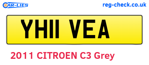 YH11VEA are the vehicle registration plates.