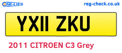 YX11ZKU are the vehicle registration plates.