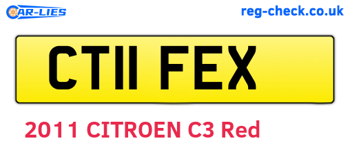 CT11FEX are the vehicle registration plates.