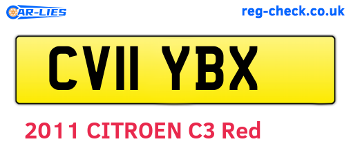 CV11YBX are the vehicle registration plates.