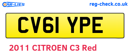 CV61YPE are the vehicle registration plates.