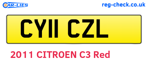 CY11CZL are the vehicle registration plates.