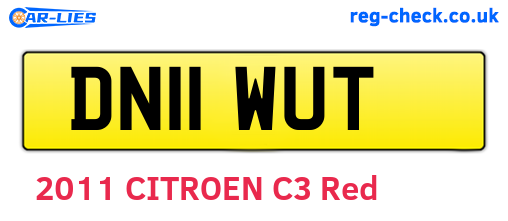 DN11WUT are the vehicle registration plates.