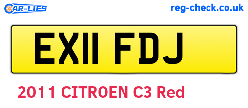 EX11FDJ are the vehicle registration plates.