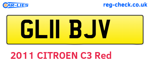 GL11BJV are the vehicle registration plates.