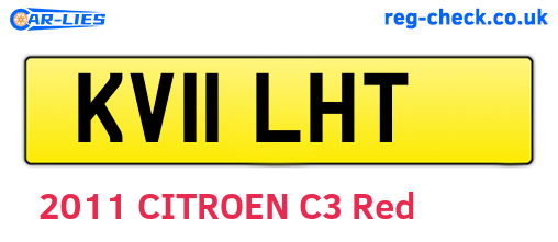 KV11LHT are the vehicle registration plates.