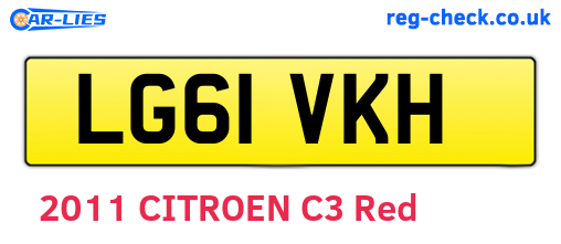 LG61VKH are the vehicle registration plates.