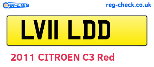 LV11LDD are the vehicle registration plates.