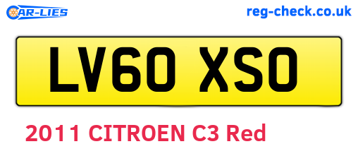 LV60XSO are the vehicle registration plates.