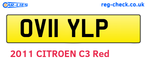 OV11YLP are the vehicle registration plates.
