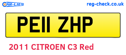 PE11ZHP are the vehicle registration plates.