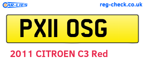 PX11OSG are the vehicle registration plates.