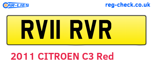 RV11RVR are the vehicle registration plates.