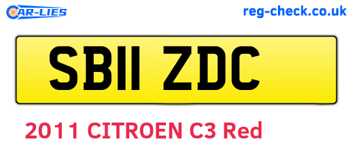 SB11ZDC are the vehicle registration plates.